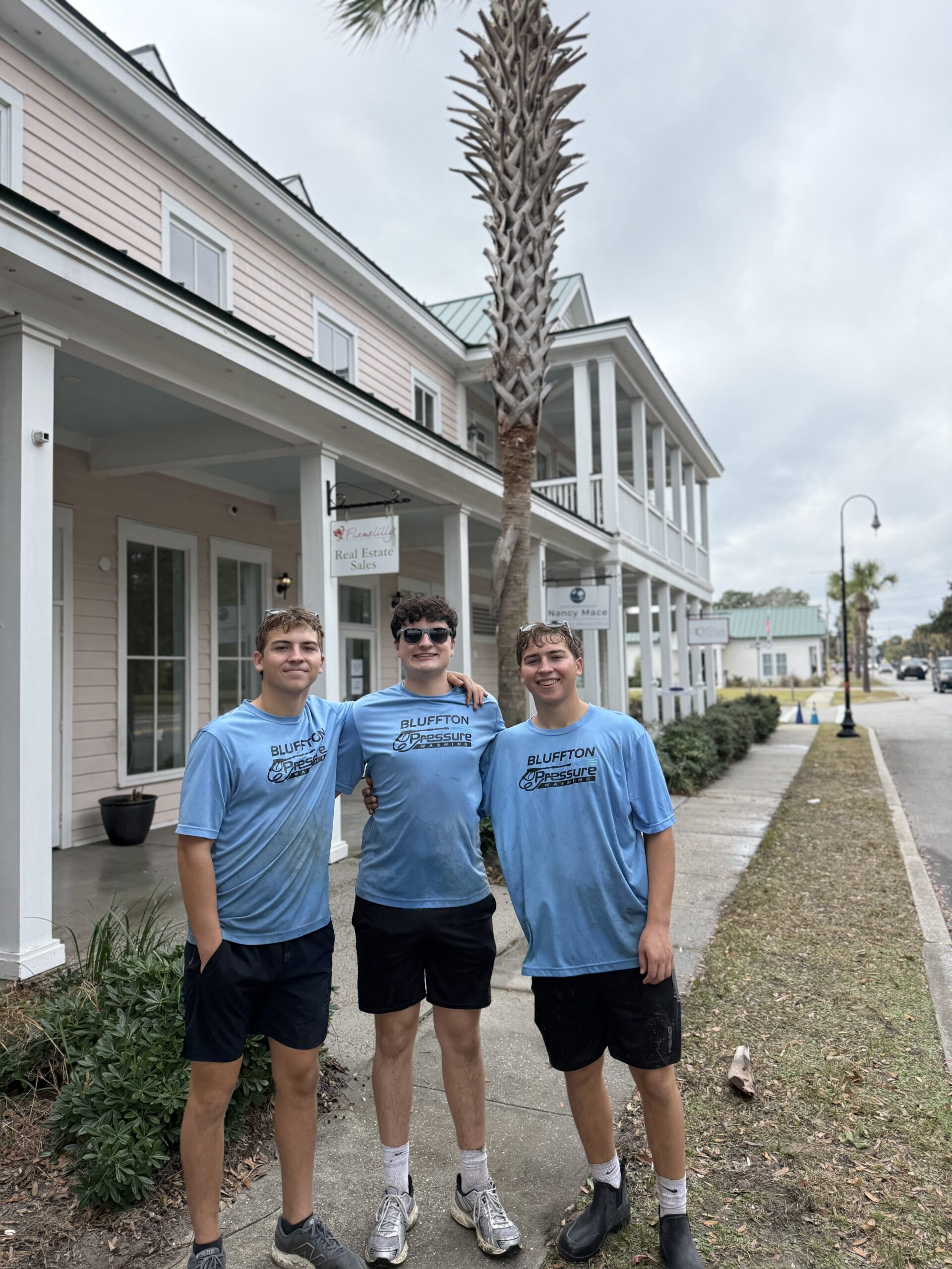 My sons and nephew just getting done on a big job!
